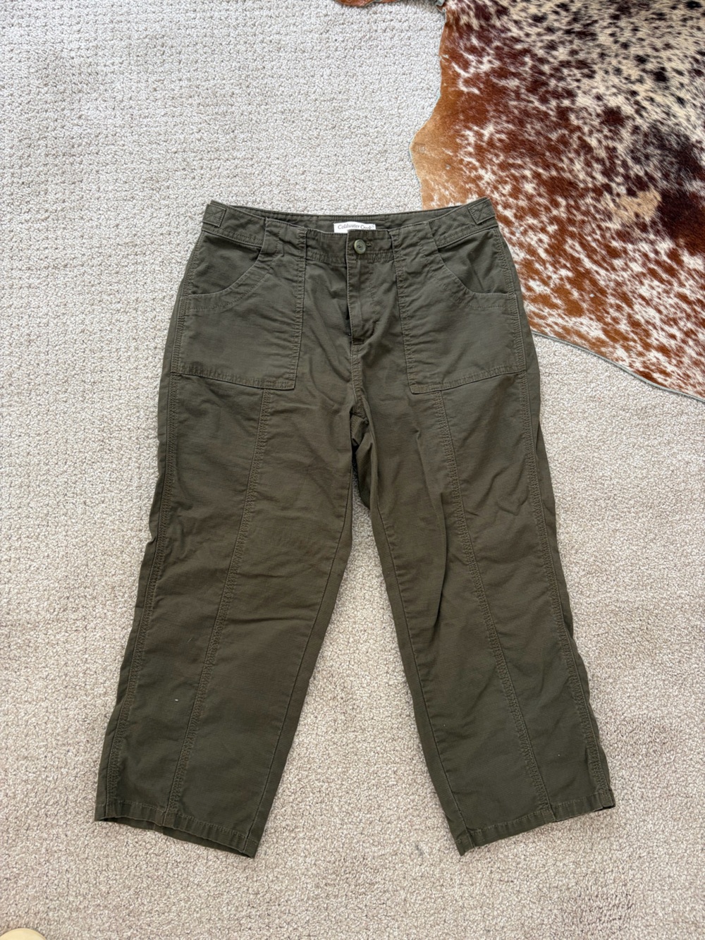 Coldwater Creek Olive Green Cargo Pants - Straight Leg